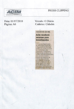 ACIM Clipping Julho 2010