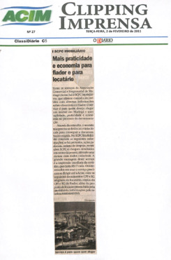 ACIM Clipping Fevereiro 2011