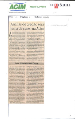 ACIM Clipping Maio 2001