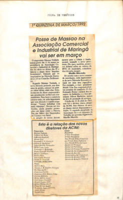 ACIM Clipping ACIM Março 1992