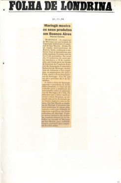 ACIM Clipping ACIM Novembro 1994