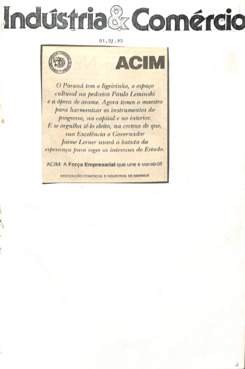 ACIM Clipping ACIM Janeiro 1995