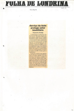 ACIM Clipping ACIM Setembro 1995